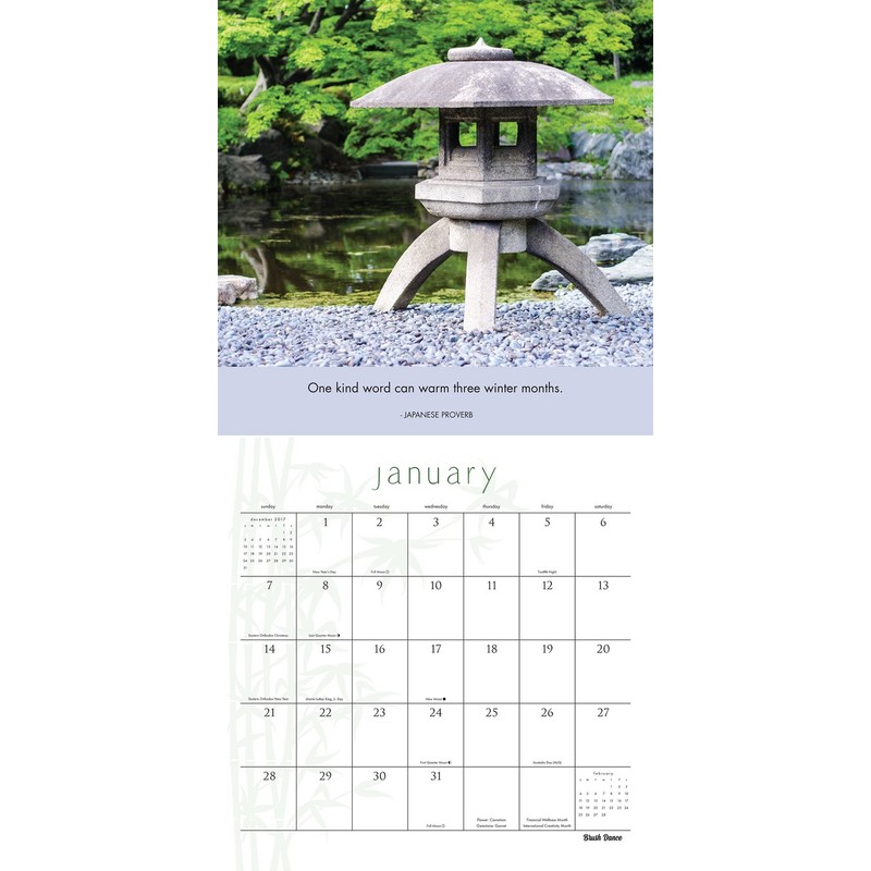 Japanese Gardens 2018 Calendar