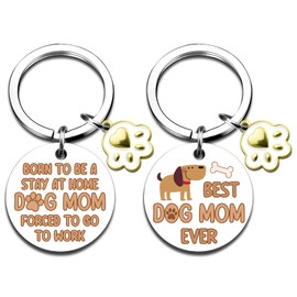 Lelekdo Gifts for Dog Lovers Gifts for Women Dog Mom National Puppy Day Dogs Themed Gift Keychain for New Puppy Owners Animal Lover
