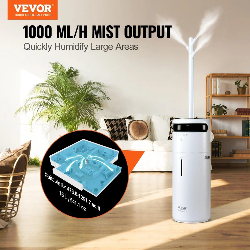 Large Room Commercial Humidifier for Whole House 1291.7 Sq ft