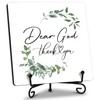 FUQWZ Rustic 'Dear God Thank You' Wooden Plaque - Christian