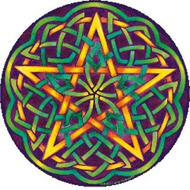 Celtic Pentagram - Window Sticker / Decal - Circular 4.5”