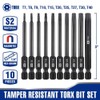 WORKPRO 10PC Security Torx Bit Set 3" Long Tamper Proof