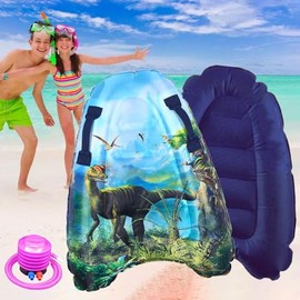 Inflatable Boards for Beach Inflatable Surfboard Portable Bodyboard with Handles Lightweight Soft Body Boards for Kids Surfboards Pool Floats Boards (B)