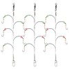 Fishing Hook with Leader,5 Hooks Fishing Rig-7 Strands Nylon Coated
