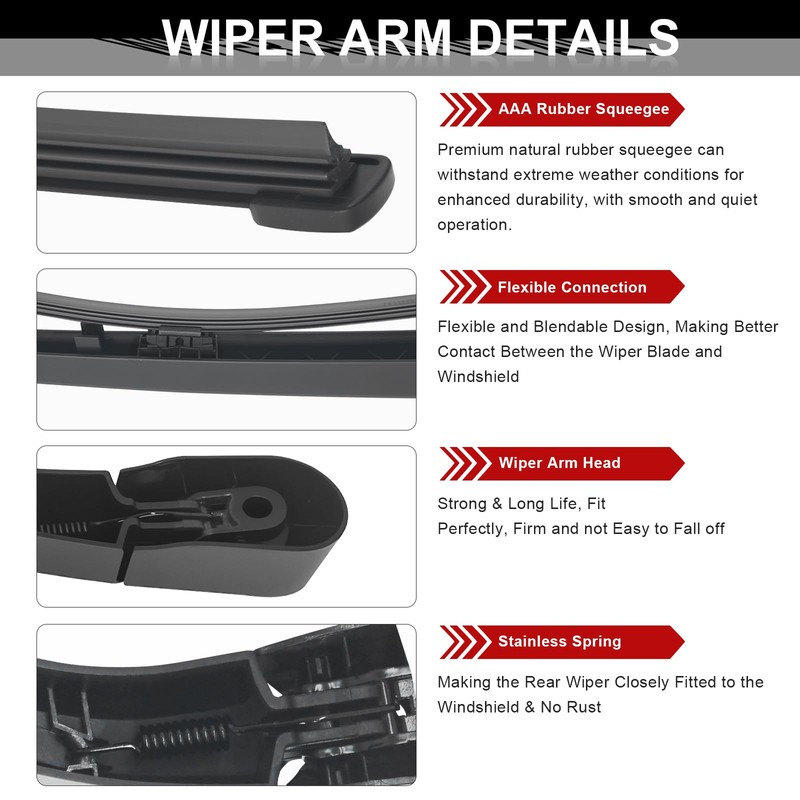 Rear Windshield Wipers Blade Arm for Volvo XC90 2019-2023