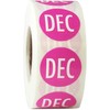 December Color Coded Month Stickers 0.75 Inch 19 mm Round