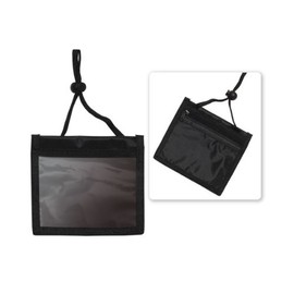 3-Pocket Credential Wallet Holder with Neck Cord and Adjustable Cord Lock | 1860-2601