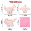 Dinosaur Silicone Fondant Molds 4 Pcs, Tropical Leaves Monstera Leafage