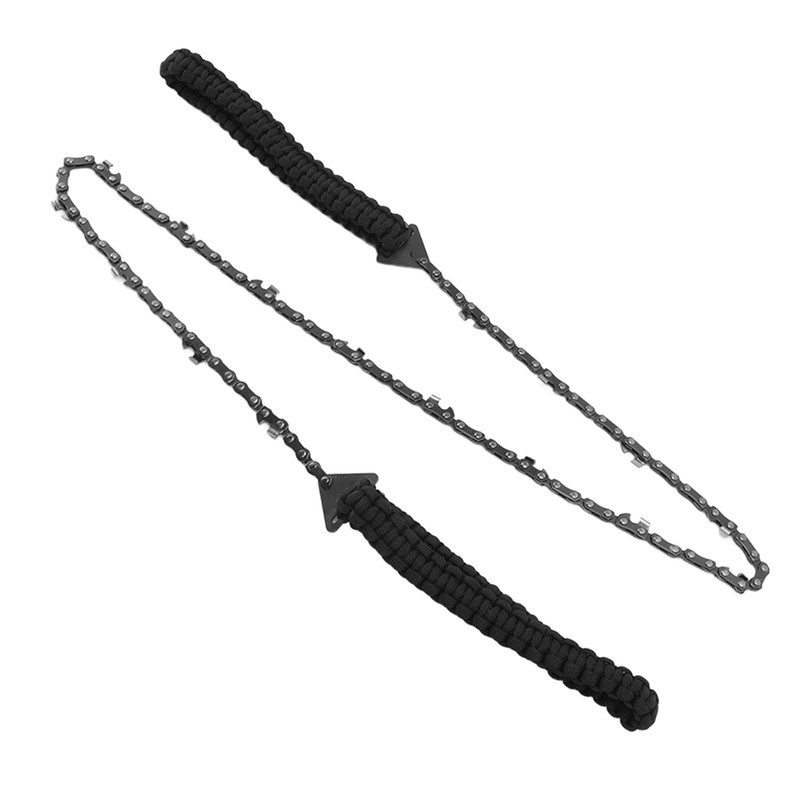 Camping Chainsaw 36in Black Manganese Steel 49 Knots Folding Chain