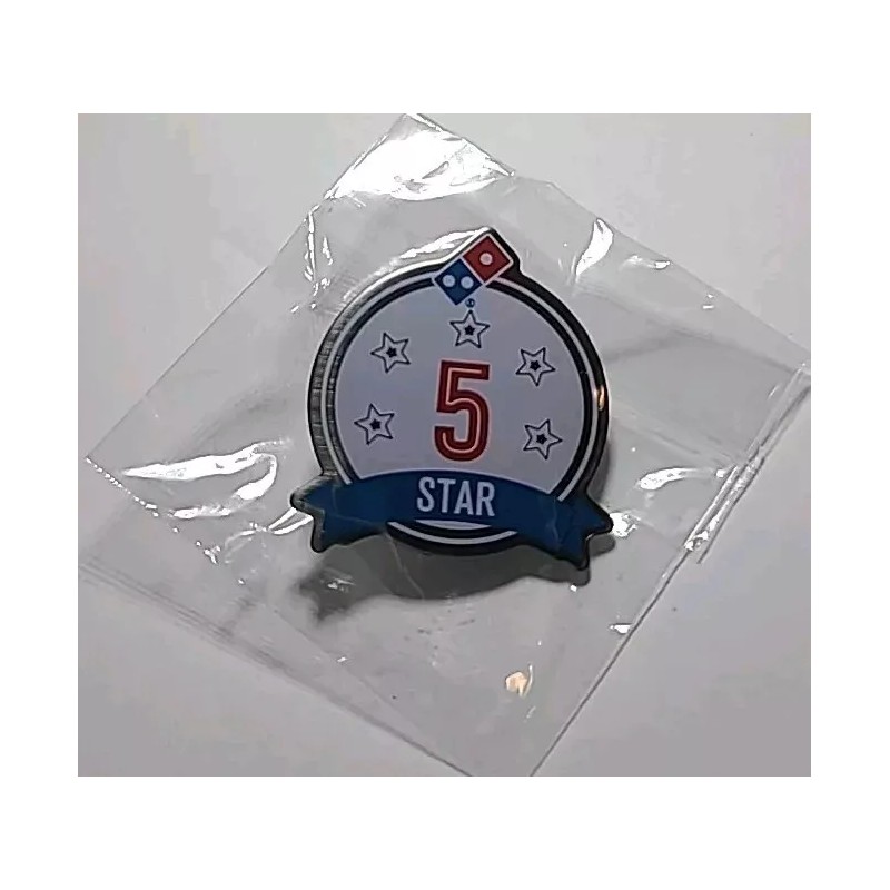 dominos *RETIRED* Domino's Pizza Hat Pin 5 FIVE STAR OER