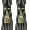 Fenghuangwu 2 Pack Curtain Tie Backs Rope Tassels for Curtains