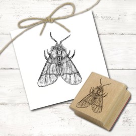 Dekolando Motif Stamp Oak Procession Spinner Butterfly Wooden Stamp Imprint 38 x 48 mm