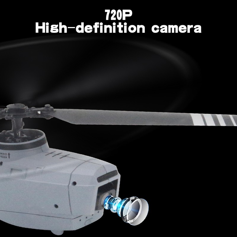 RC Helicopter RC Drone with Camera 720P Auto Hover Single