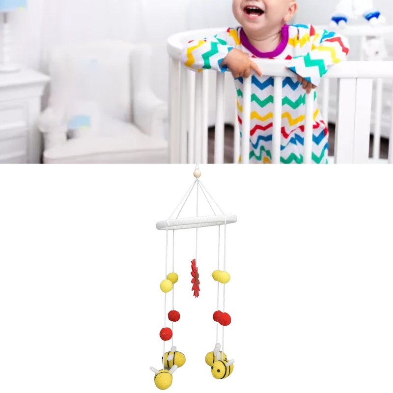 Baby Nursery Mobile Crib Hanging Mobile Decor with Honey Bee