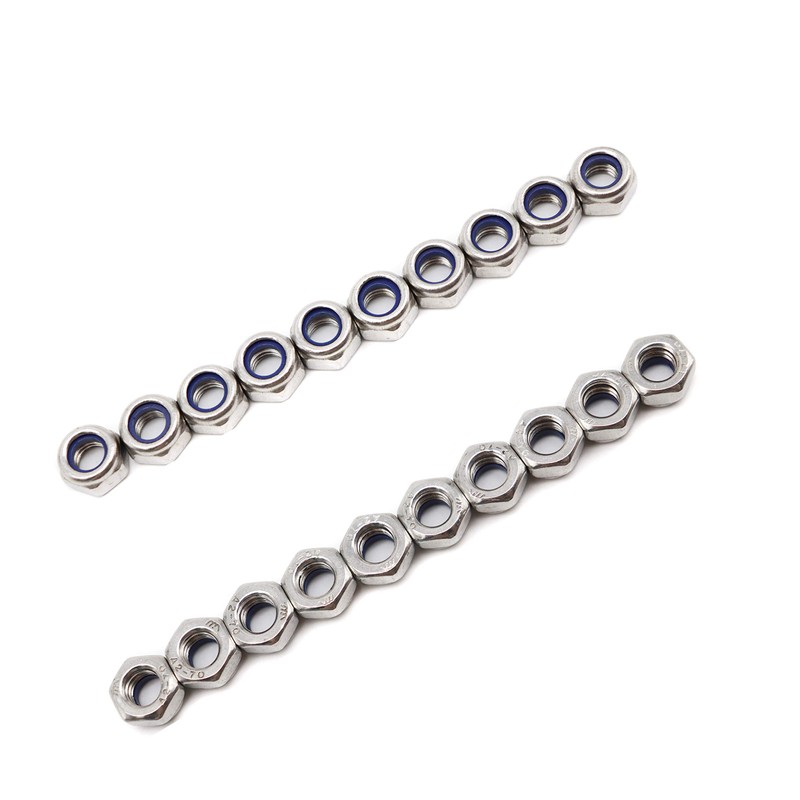 BinifiMux 35Pcs M6 x 1.0mm Lock Nuts - 304 Stainless
