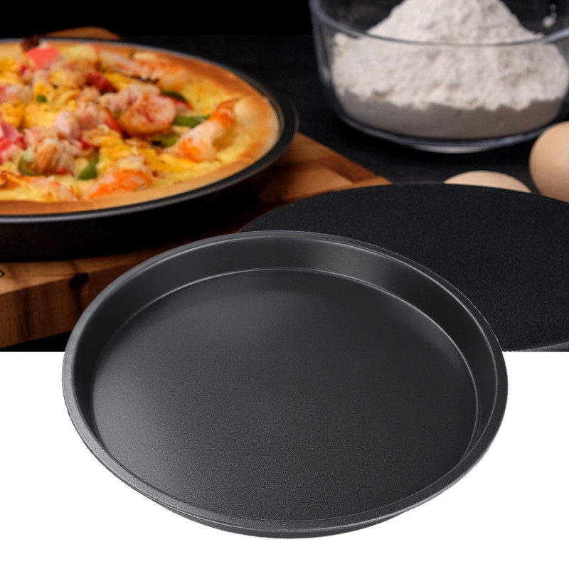 2Pcs Non Stick Pizza Pan Deep Thickened Carbon Steel Baking
