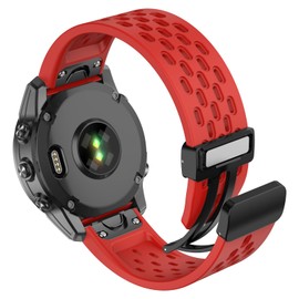 ISABAKE 22mm QuickFit Strap for Fenix 7/Fenix 6/Fenix 5, Silicone Magnetic Band for Garmin Fenix 5 Plus, Fenix 6 Pro, Forerunner 945, Approach S60 Smartwatch