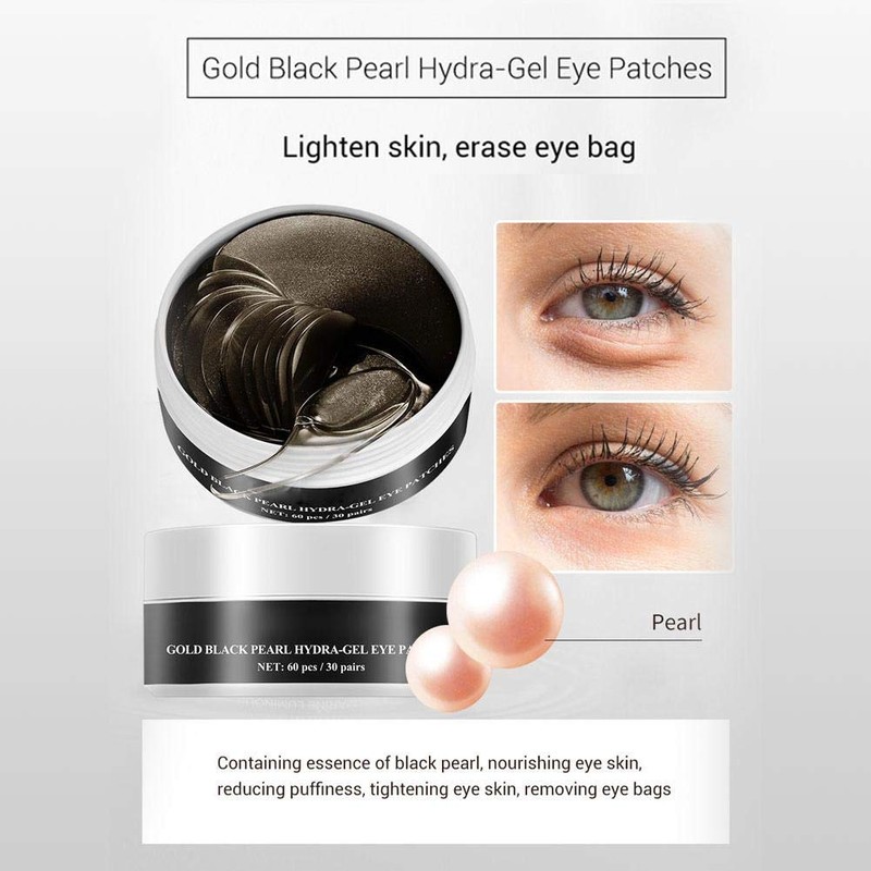 Sonew 60 Piece Eye Pads, Black Pearl Essence Moisture Eye