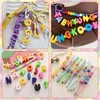 Pack of 200 Colourful Letter Beads, A-Z 3D Alphabet Beads,