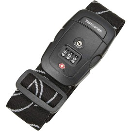 Samsonite Correa para Equipaje, Negro, Combination Lock, Correa de Equipaje