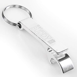 Keychain Bottle Opener - bartender bottle opener - Best Aluminum Bottle / Can Opener - Compact, Versatile & Durable - Vibrant Colors - Premium Keyring Bottle Opener - Ergonomic Design Silver