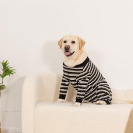 DoggieKit Dog Surgical Recovery Suit for Dogs After Surgery, Dog Recovery Shirt, Pet Anti-licking Surgery Suits, Pet Surgical Suit Puppy Onesie Bodysuit for Small Medium Dogs (Black, XXL)