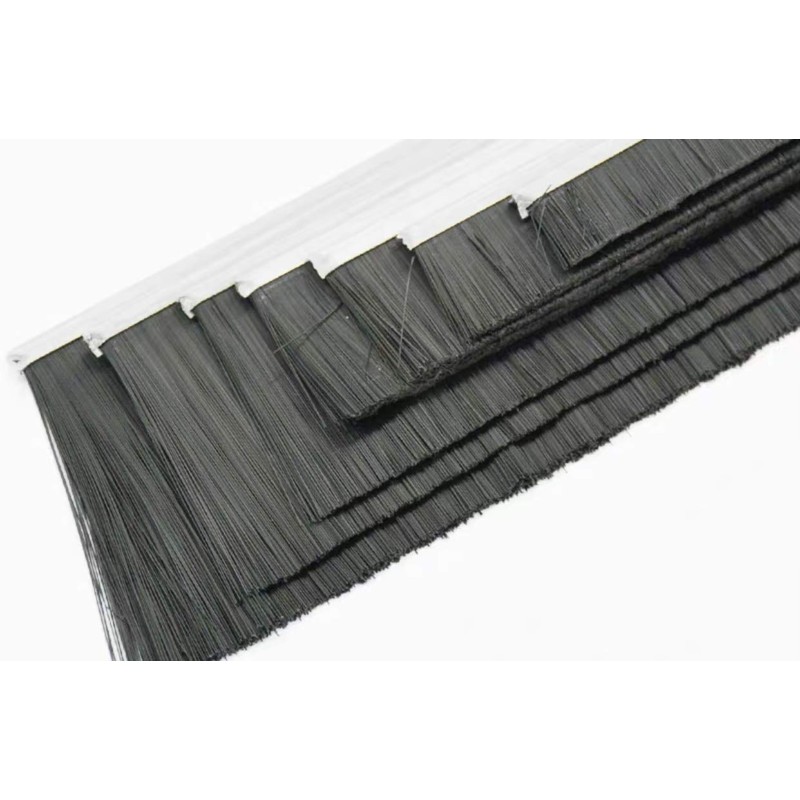 Two Pieces Door Bottom Sweep Silver Color Aluminum Alloy Extra