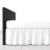 R&Z Plain Dyed Pollycotton Frilled Bed Base Valance Sheet (White,