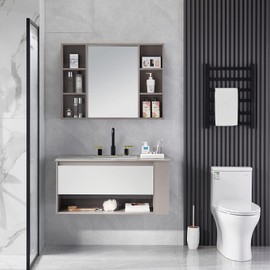 TRUSTMI Brass Bathroom Faucet 2 Handle 8 Inch Widespread Vanity Sink Mixer Faucet with Overflow Pop Up Drain Assembly, Swivel Spout, Matte Black and Brushed Gold, BF1256-2L