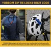 YOBBOM Zip Tie Lock Combination Small Cable Lock Lightweight Refrigerator