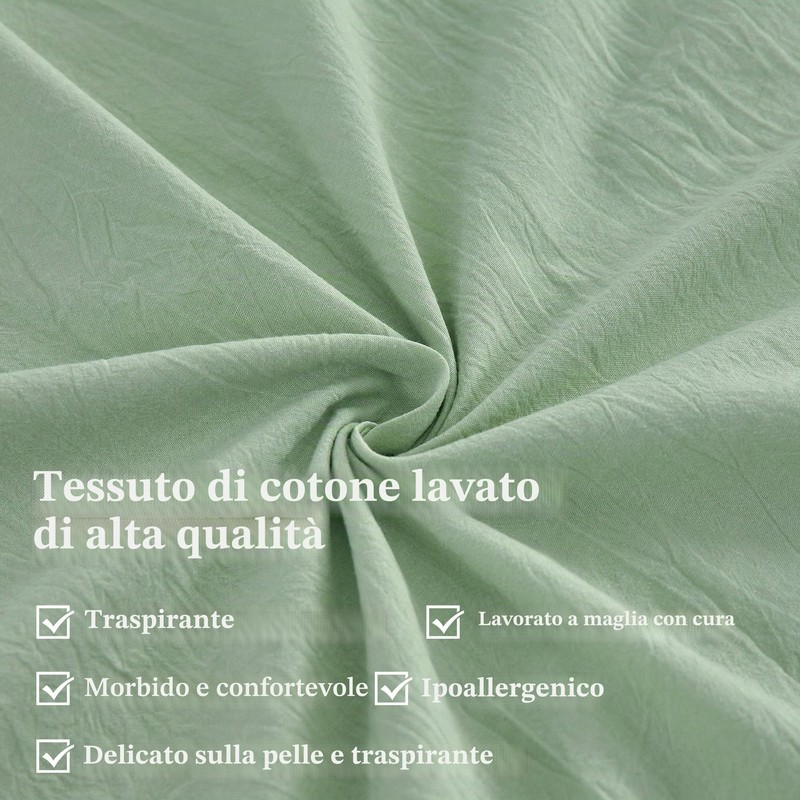 ATsense Federe Cuscino Letto 40x40 cm, Set di 2, 100%
