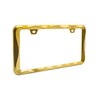Creathome 3D Curly Wave Pattern Gold License Plate Frame from