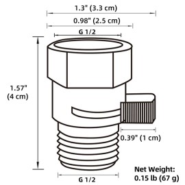 APLusee Water Flow Restrictor, Aplusee Brass Shower Head Pressure Reducer, Sho