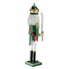 Northlight 24" Green and Gold Christmas Nutcracker King with Sword