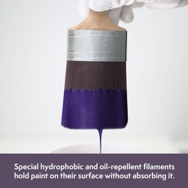 Axus Decor Silk Touch Ultra (Mink Series) Painting Brush, Filaments & Birchwood Handle - For Walls, Ceilings, Wood & Metal - Anti-Rust Stainless Steel - Next Generation Brush - 3 Inch