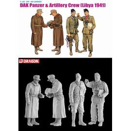 Dragon 6693 DAK Panzer & Artillery Crew, Libya 1941 4 Figures Set Model Kit 1:35