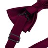 Burgundy Bow Tie Pre-tied Adjustable Wine Red Bow Ties and