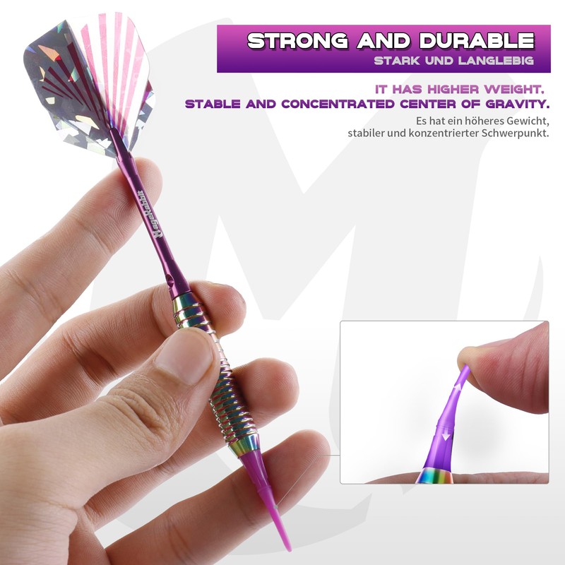 MageRabbit Darts with Plastic Tip for Electronic Dartboard, 18 g