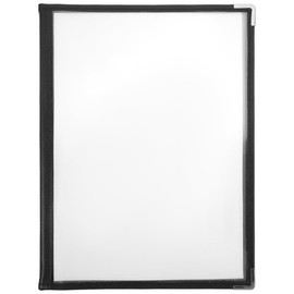 Toddmomy Transparent Menu Covers 4 Page 8 View Transparent Restaurant Menu Covers Menu Protector Cover with Leatherette Trim and Decorative Corners for Bar Cafe Restaurant