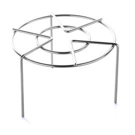 Tissting Stainless Steel Steaming Rack, 10cm/6.3 Inch Trivet, Round, Silver