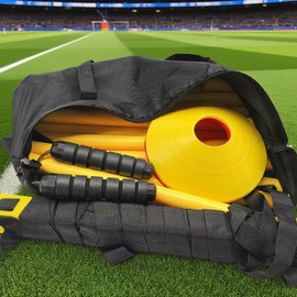 Ahomie Agility Speed Training Equipment Set, 20ft Speed Ladder, 6 Coaching Sticks Poles, 12 Soccer Cones, Jump Rope, Soccer Football Basketball Sport Training Set