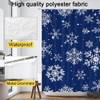 Fitumiw Winter Snowflakes Christmas Shower Curtain 72" x 72" Snowflake
