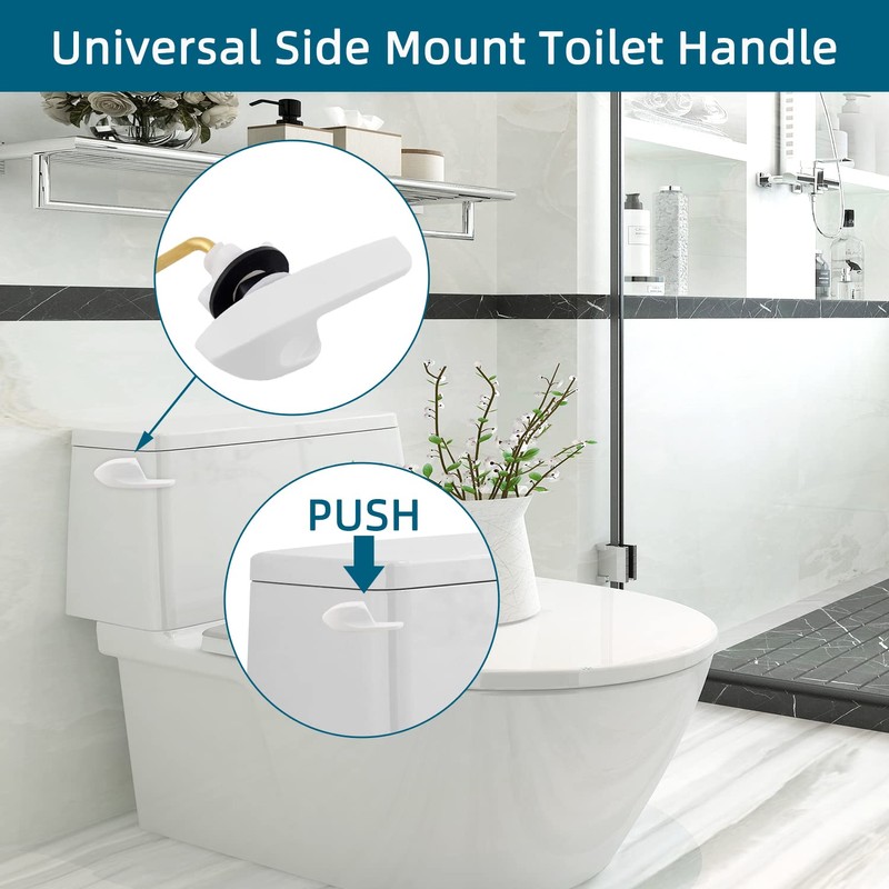 Hygie Rinse 2Pack Universal Side Mount Toilet Handle Replacement Kit
