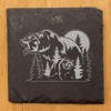 Bear Forest & Moon Slate Coasters Set of 4 -