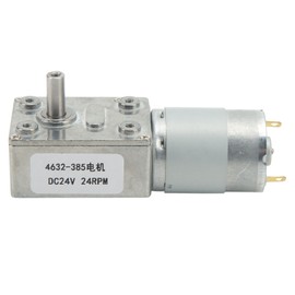 Gear Motor Turbine Worm Self Locking DC 24V 24RPM CW CCW Geared Motor for Window Door Winch