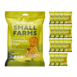 GoodSAMCrunchy Crispy Pineapple Chips, 0.7oz (Pack of 16) - Non GMO, Vegan, Regenerative Faming, Direct Trade