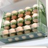 AIMALL 30-Egg Storage Box, Three-Layer Automatic Rebound Egg Holder with