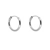 9ct White Gold 12mm Hoop Sleeper Earrings