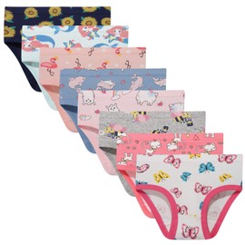 NEIYISHE Girls' Cotton Brief Breathable Toddler Panties Kids Assorted Underwears size 2-3T 4T 5T 6T 8T 10T 8-Pack 4years
