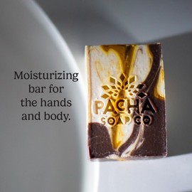 Pacha Soap Co. Bar Soap, Almond Goat’s Milk, 5-Pack (4 oz ea) - Premium, Handcrafted, Hydrating, Natural Face Wash, Hand Cleanser, Body Wash, Soothing Essential Oils